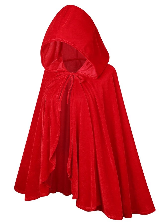 GRAJTCIN Little Red Riding Hood Cape Costume for Women Pure Red L - Image 2